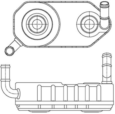 Oil Cooler, automatic transmission MAHLE CLC 177 000S