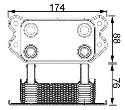 Oil Cooler, engine oil MAHLE CLC 192 000S