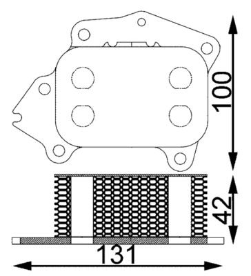 Oil Cooler, engine oil MAHLE CLC 194 000S