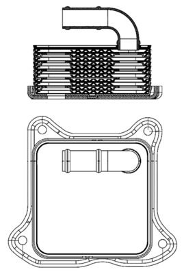 Oil Cooler, engine oil MAHLE CLC 2 000S