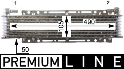 Oil Cooler, engine oil MAHLE CLC 206 000P