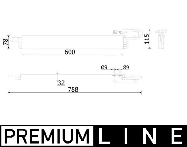 MAHLE CLC 224 000P Oil Cooler, engine oil