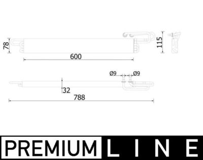 Oil Cooler, engine oil MAHLE CLC 224 000P