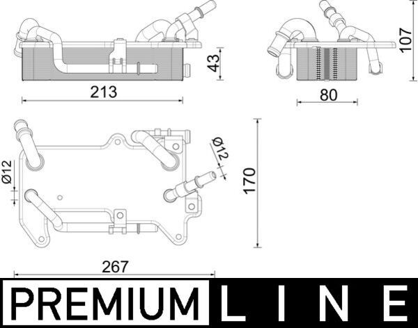 MAHLE CLC 284 000P Oil Cooler, automatic transmission