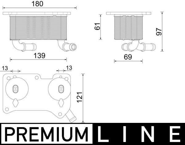 MAHLE CLC 294 000P Oil Cooler, engine oil