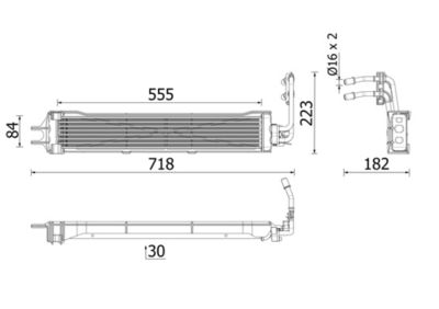 Oil Cooler, automatic transmission MAHLE CLC 333 000P