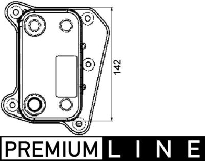 Oil Cooler, engine oil MAHLE CLC 38 000P