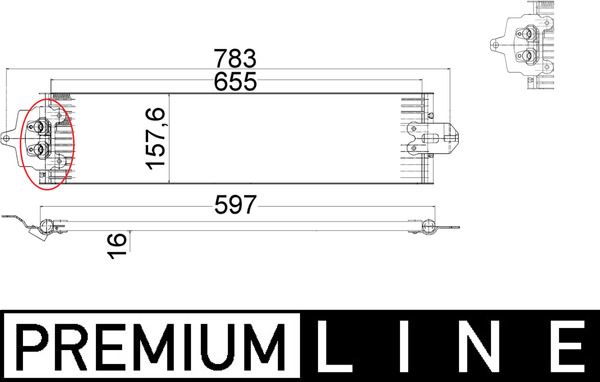 MAHLE CLC 49 000P Oil Cooler, automatic transmission