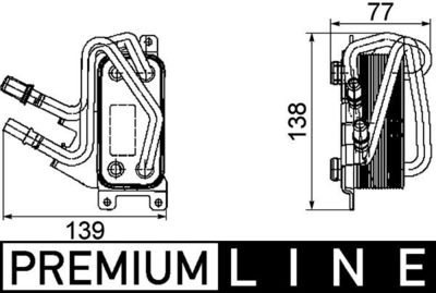 Oil Cooler, engine oil MAHLE CLC 67 000P