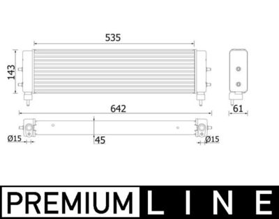 Oil Cooler, engine oil MAHLE CLC 94 000P