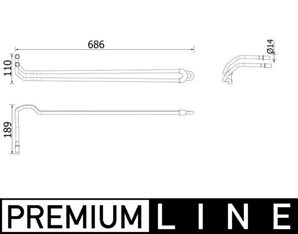 MAHLE CLC 95 000P Oil Cooler, steering