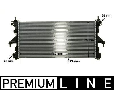 Radiator, engine cooling MAHLE CR 1068 000P