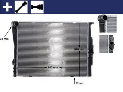Radiator, engine cooling MAHLE CR 1088 000S