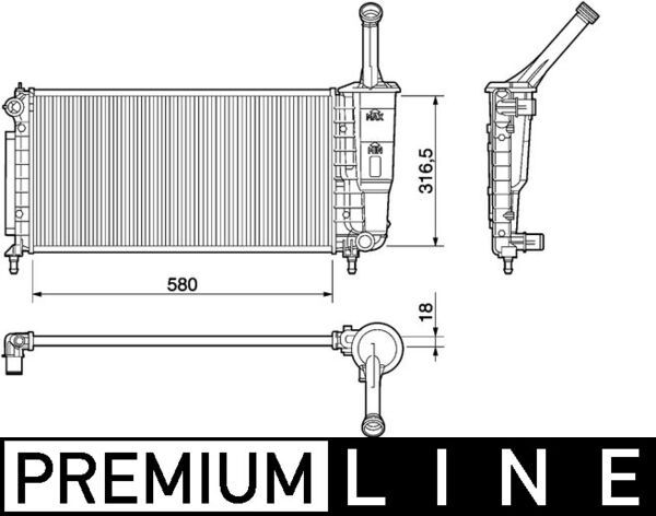 MAHLE CR 1104 000P Radiator, engine cooling