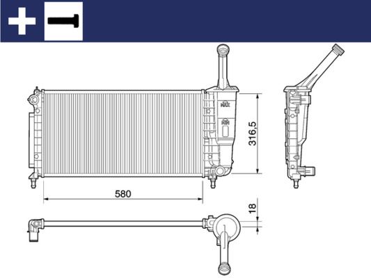 MAHLE CR 1104 000S Radiator, engine cooling
