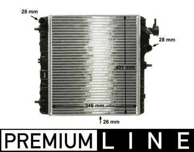 Radiator, engine cooling MAHLE CR 1116 000P