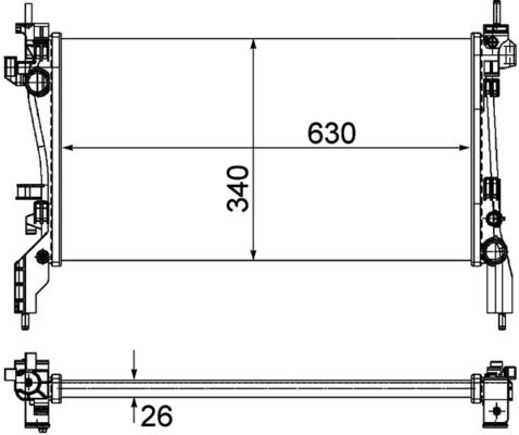 MAHLE CR 1122 000P Radiator, engine cooling
