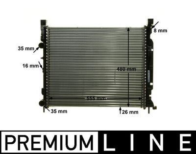 Radiator, engine cooling MAHLE CR 1155 000P