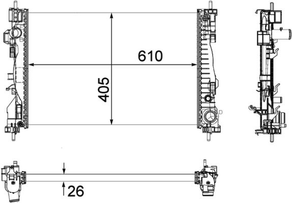 MAHLE CR 1179 000P Radiator, engine cooling
