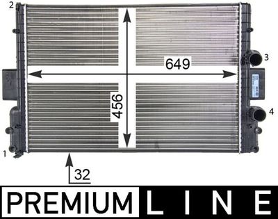 Radiator, engine cooling MAHLE CR 1254 000P