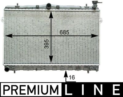 Radiator, engine cooling MAHLE CR 1282 000P