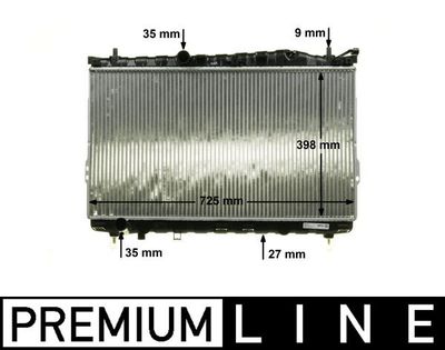 Radiator, engine cooling MAHLE CR 1295 000P