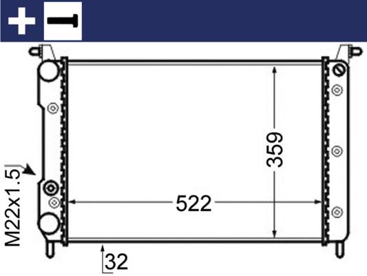 MAHLE CR 130 000S Radiator, engine cooling