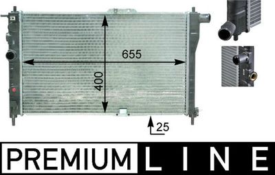 Radiator, engine cooling MAHLE CR 1307 000P