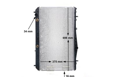 Radiator, engine cooling MAHLE CR 1308 000S