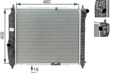 Radiator, engine cooling MAHLE CR 1309 000S