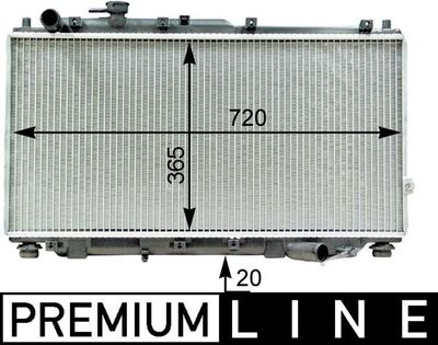 Radiator, engine cooling MAHLE CR 1322 000P