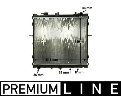 Radiator, engine cooling MAHLE CR 1325 000P