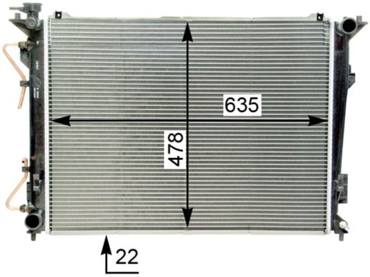 MAHLE CR 1338 000S Radiator, engine cooling