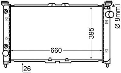 Radiator, engine cooling MAHLE CR 136 000S