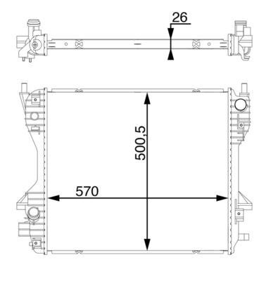 MAHLE CR 1363 000S Radiator, engine cooling