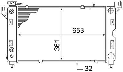 Radiator, engine cooling MAHLE CR 1426 000S