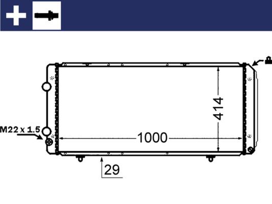 MAHLE CR 1430 000S Radiator, engine cooling