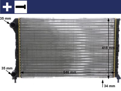 Radiator, engine cooling MAHLE CR 1447 000S