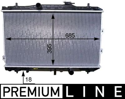 Radiator, engine cooling MAHLE CR 1468 000P