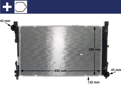 Radiator, engine cooling MAHLE CR 1478 000S