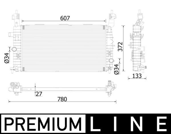 MAHLE CR 1499 000P Radiator, engine cooling