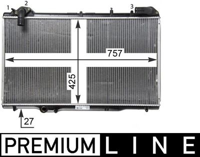 Radiator, engine cooling MAHLE CR 1503 000P