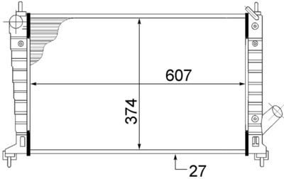 Radiator, engine cooling MAHLE CR 1511 000S