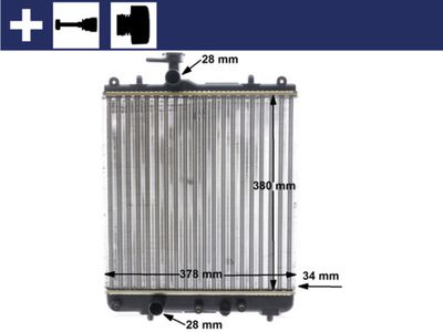 Radiator, engine cooling MAHLE CR 1514 000S