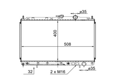 Radiator, engine cooling MAHLE CR 1570 000S