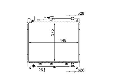 Radiator, engine cooling MAHLE CR 1576 000S