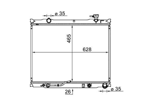 MAHLE CR 1581 000S Radiator, engine cooling