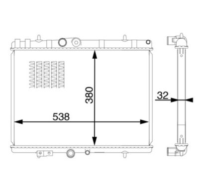 Radiator, engine cooling MAHLE CR 1599 000S