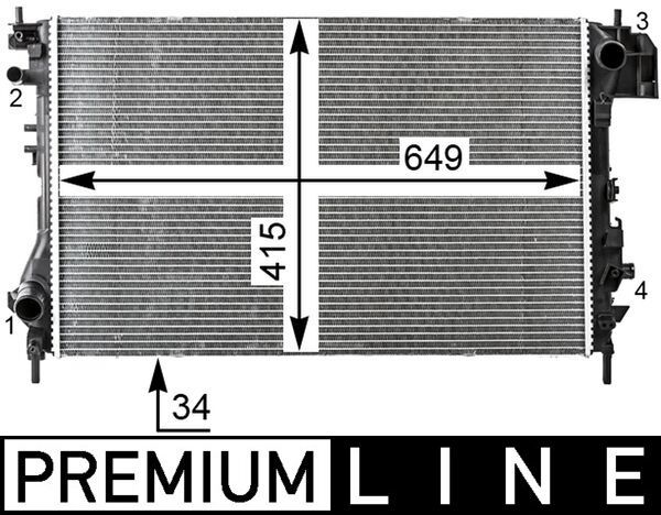 MAHLE CR 16 000P Radiator, engine cooling