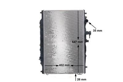 Radiator, engine cooling MAHLE CR 160 000S